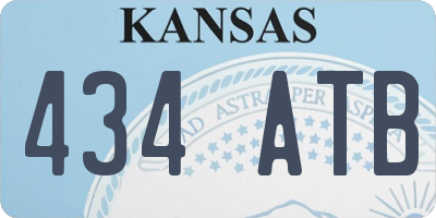 KS license plate 434ATB