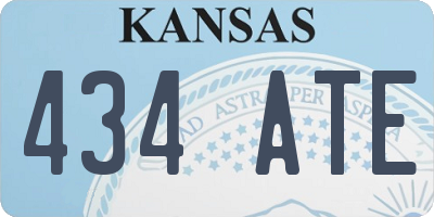 KS license plate 434ATE