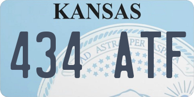 KS license plate 434ATF