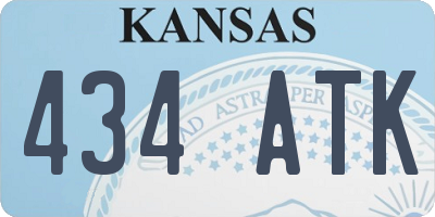 KS license plate 434ATK
