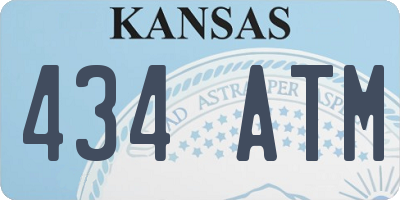 KS license plate 434ATM