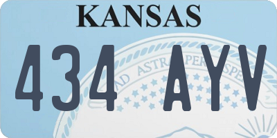 KS license plate 434AYV