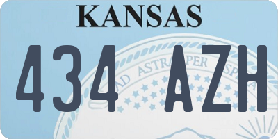 KS license plate 434AZH