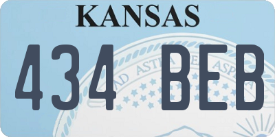 KS license plate 434BEB