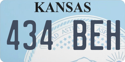 KS license plate 434BEH