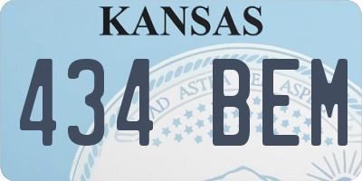 KS license plate 434BEM