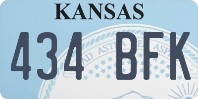 KS license plate 434BFK