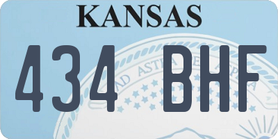 KS license plate 434BHF