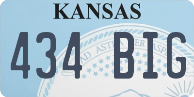 KS license plate 434BIG