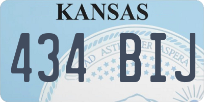 KS license plate 434BIJ