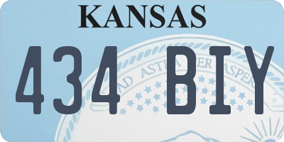 KS license plate 434BIY