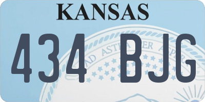 KS license plate 434BJG