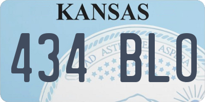 KS license plate 434BLO
