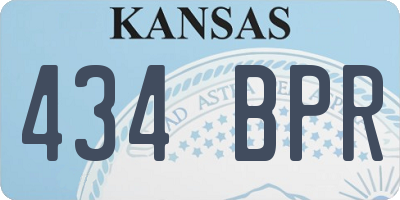 KS license plate 434BPR