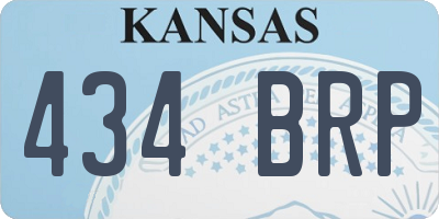 KS license plate 434BRP