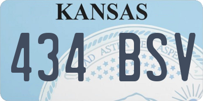 KS license plate 434BSV