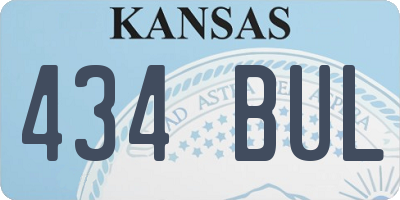 KS license plate 434BUL