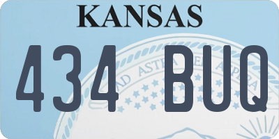 KS license plate 434BUQ