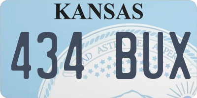 KS license plate 434BUX