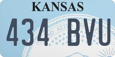 KS license plate 434BVU