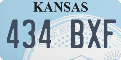 KS license plate 434BXF