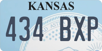 KS license plate 434BXP