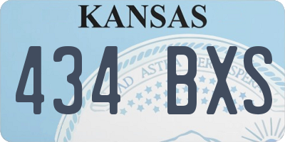 KS license plate 434BXS