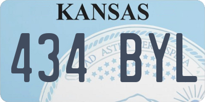 KS license plate 434BYL