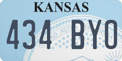 KS license plate 434BYO