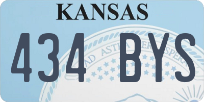 KS license plate 434BYS