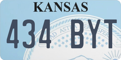 KS license plate 434BYT