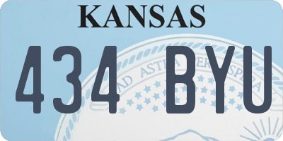 KS license plate 434BYU
