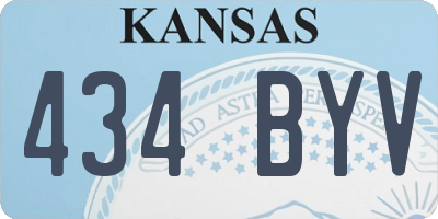 KS license plate 434BYV