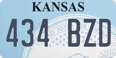 KS license plate 434BZD