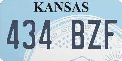 KS license plate 434BZF