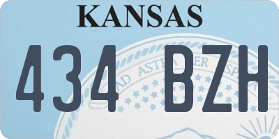 KS license plate 434BZH
