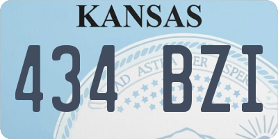 KS license plate 434BZI