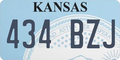 KS license plate 434BZJ