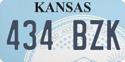 KS license plate 434BZK