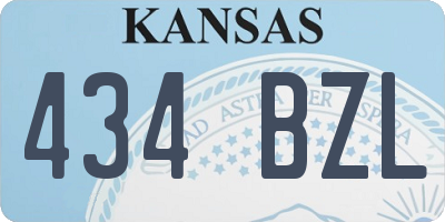 KS license plate 434BZL