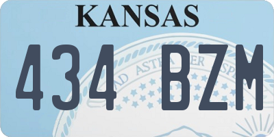KS license plate 434BZM