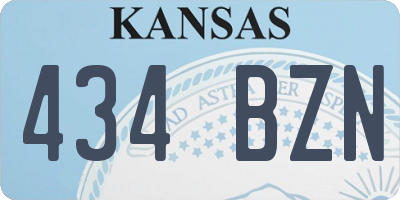 KS license plate 434BZN