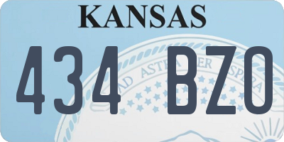 KS license plate 434BZO