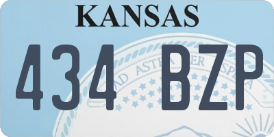 KS license plate 434BZP