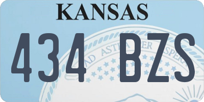 KS license plate 434BZS
