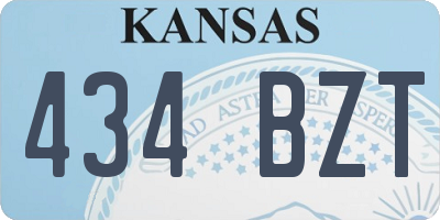 KS license plate 434BZT