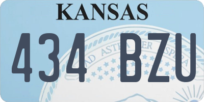 KS license plate 434BZU