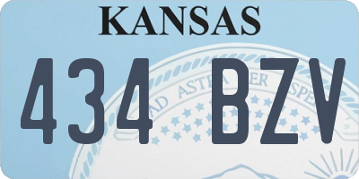 KS license plate 434BZV