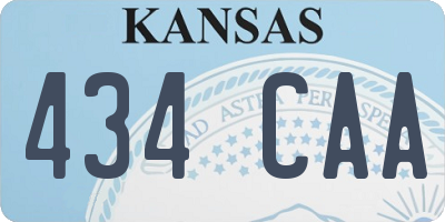 KS license plate 434CAA