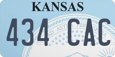KS license plate 434CAC